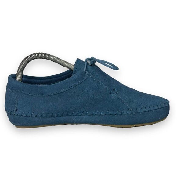 Bearpaw Ellen Cow Suede Moc Shoes Slate Blue 1971W Women's 9 - Picture 7 of 11